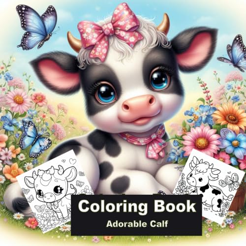 Cute Critters Coloring Book: Baby Beef Bonanza - 31 Adorable Pages for