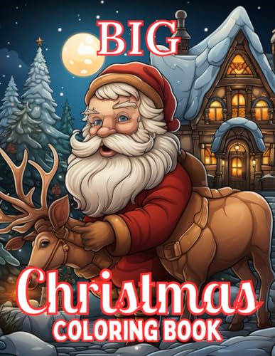 Big Christmas Coloring Book: 50 Large And Easily Colorable Images ...