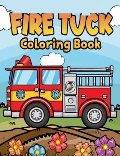 Fire Truck Coloring Book: Monster Fire Trucks Firefighter Vehicles and