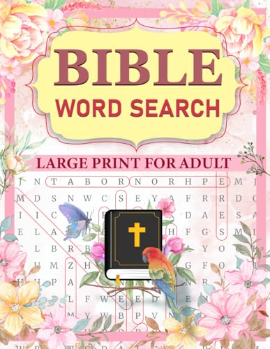 Bible Word Search Large Print For Adult: 80 Puzzles - 1400+ Relaxing ...