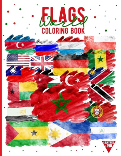world Flags Coloring book: +190 Educational Flag Coloring Book