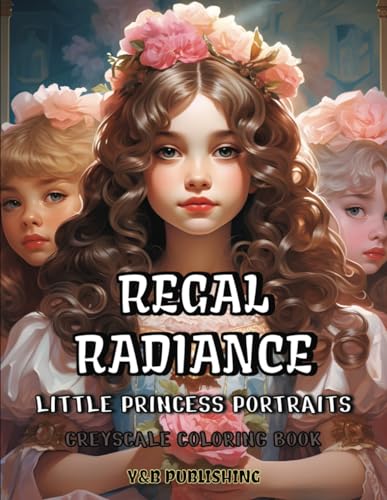 Regal Radiance: Little Princess Portraits Coloring Book: 50 Princess 