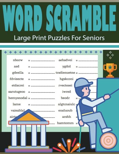Word Scramble Large Print Puzzles For Seniors: Fun And Challenging Word ...