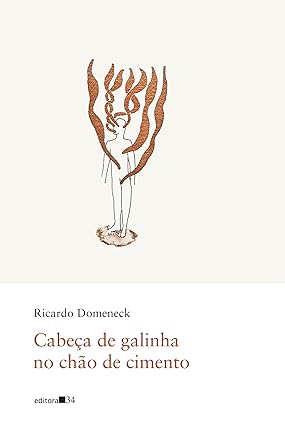 Cabeça de galinha no chão de cimento