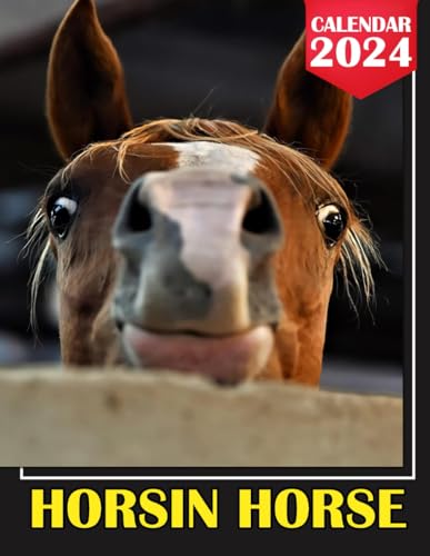 Horsin Around Horse 2024 Calendar: 12 Month Animals Calendar 2024 From