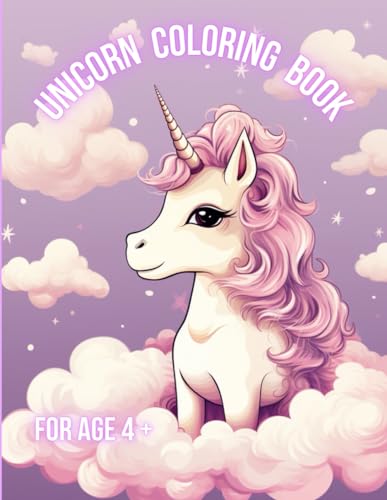 Unicorn Coloring Book: Unicorn Coloring Book for age 4 + by YM Press