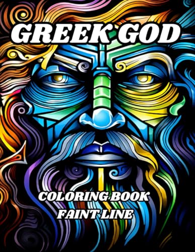 GREEK GOD coloring book: 92 illustrations in faint line by Malgorzata