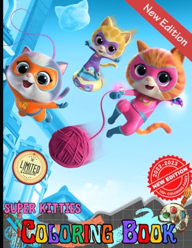 Super.Kitties Coloring Book: Colouring Books for Childreen Kids 4-8 ...