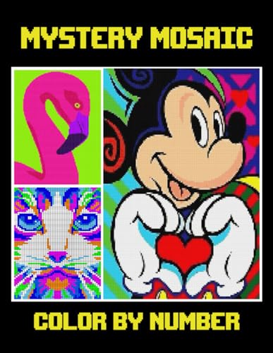 Mystery Mosaic Color By Number: New 50 Page Easy Large Print Mystery ...