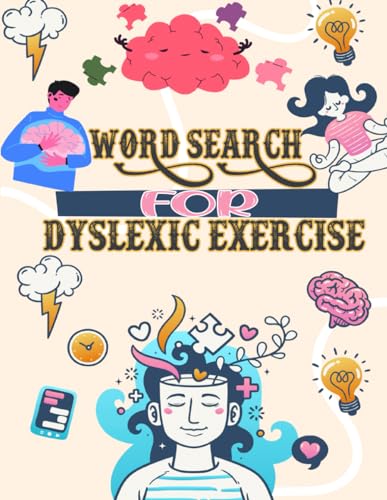 Word Search for Dyslexic Exercise: Train your eyes and brain with puzzles designed to improve ...
