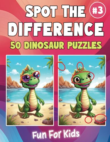 Spot the Difference Book Dinosaurs: Activity Book for Kids 8-12 ...