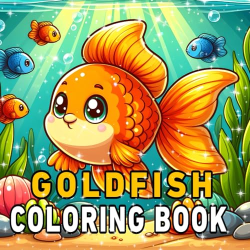 Goldfish Coloring Book: A Goldfish Coloring Journey for Stress Relief ...