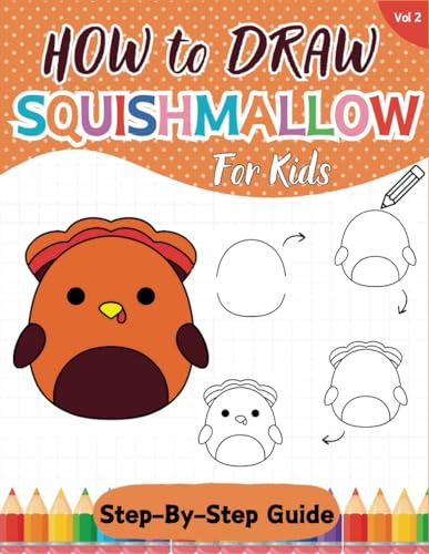 How To Draw Squishmallow For Kid: Cute Foods, Animals Squishsquad With ...