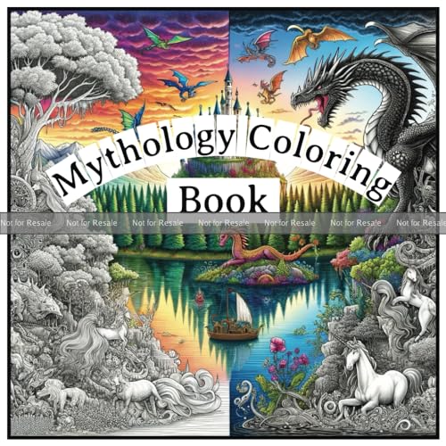 Mythographic Coloring Book - Adult Coloring Coloring Book, 8.25 inches