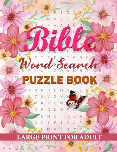 Bible Word Search Puzzle Book Large Print For Adult: 80 Bible Themed ...