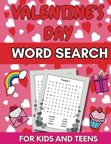 Valentine's Day Word Search for Kids and Teens: Find all of the Love ...