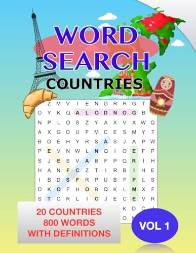 Countries Word Search Book for Adults and Teenagers Large Print ...