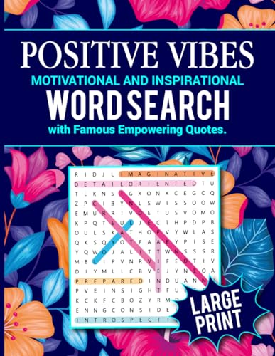 Positive Vibes Word Search Puzzles with Motivational and Inspirational ...