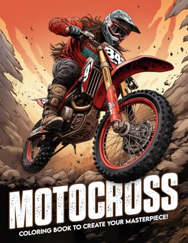 Motocross Coloring Book: Feel the Rush of Motocross with this High