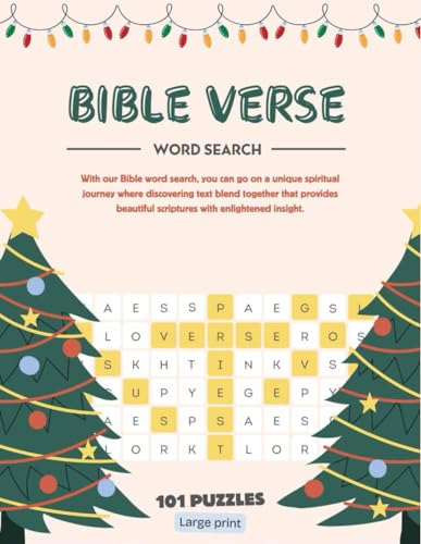 bible verse word search for adults large print: Discover Serenity in ...