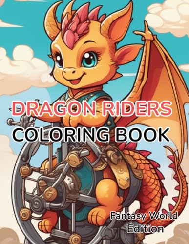 Fantasy World Coloring Dragon Riders: Fantasy World Edition Dragon ...