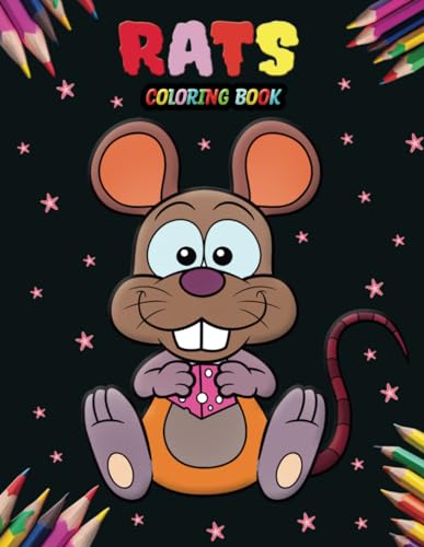 Rats Coloring Book: Beautiful,Fun & Easy Mouse Coloring Page For Kids ...