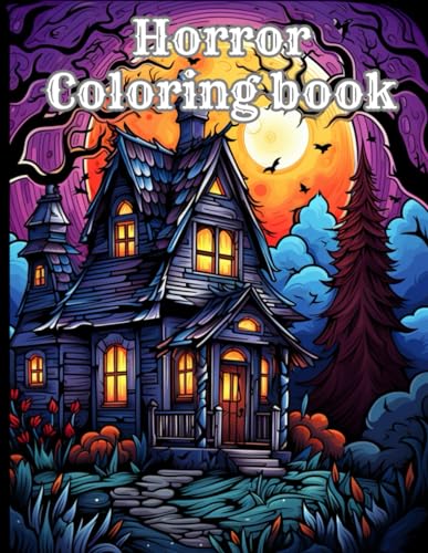 Horror coloring book: Horror coloring book for adults by Uncle Ricky ...