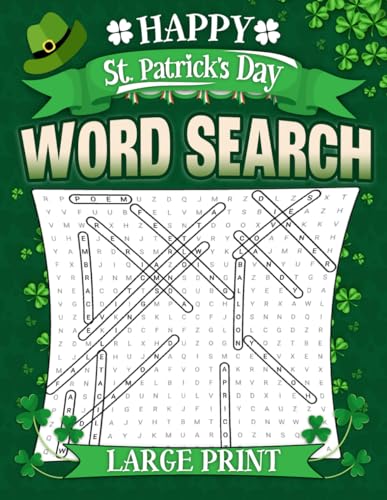 Large Print Happy St. Patrick's Day Word Search: Word Search Puzzles ...