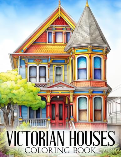 Victorian Houses Coloring Book: Retro British Buildings Coloring Pages ...