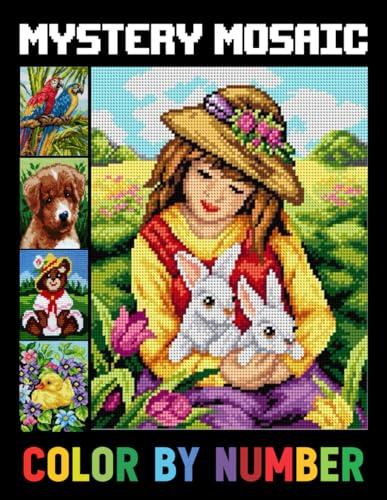 Mystery Mosaics Color by Number: Large Print Mystery Mosaic Color by ...