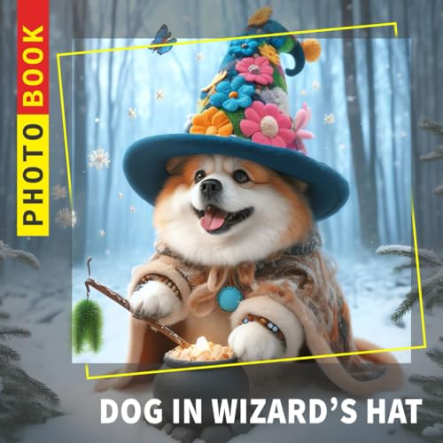 Dog In Wizard's hat Photobook HighQuality Colorful Animals Photos