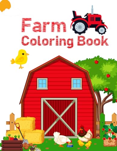 Farm Coloring Book: Simple and Fun Designs Cows, Chickens, Horses, Ducks and more by Oussama ...