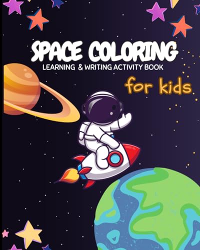 Space Colouring & Learning Activity Facts Book For Kids: Colouring ...