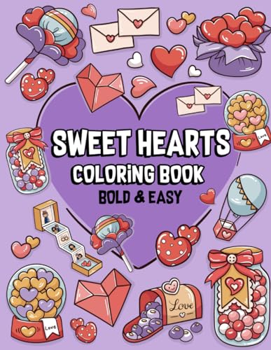 Sweet Hearts Coloring Book for Kids: 40 Adorable Coloring Pages ...