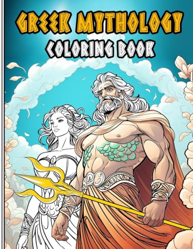 Greek Mythology Coloring Book For Adults and Kids: 121 Pages and 60 ...