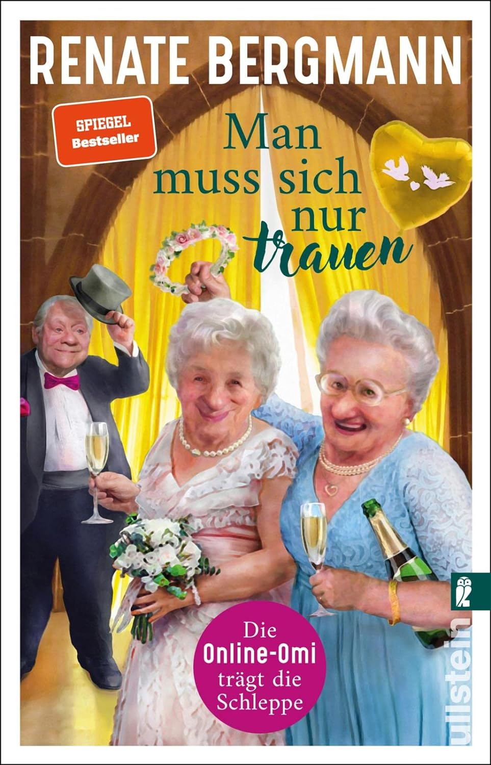 Man muss sich nur trauen: Die Online-Omi trägt die Schleppe