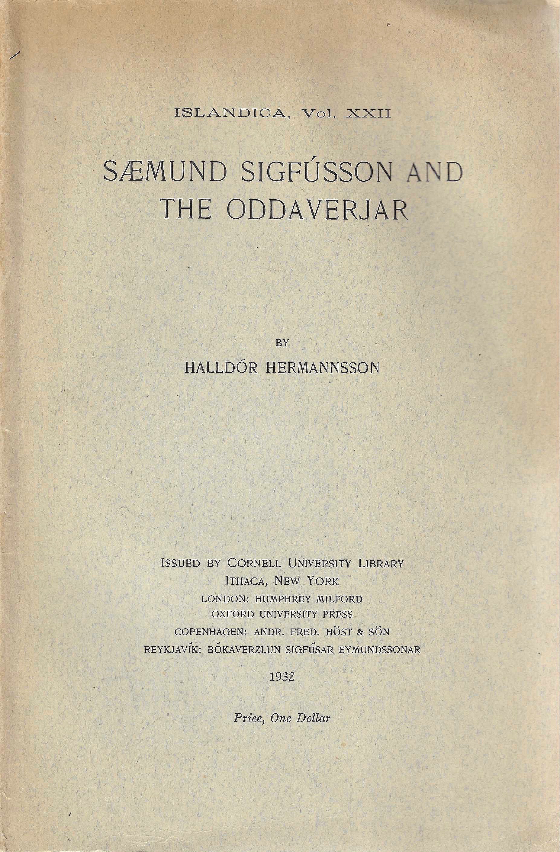 Saemund Sigfússon and the Oddaverjar book cover