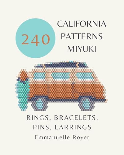California beading patterns with seed beads or Miyuki delica beads: rings, bracelets, earrings and pins