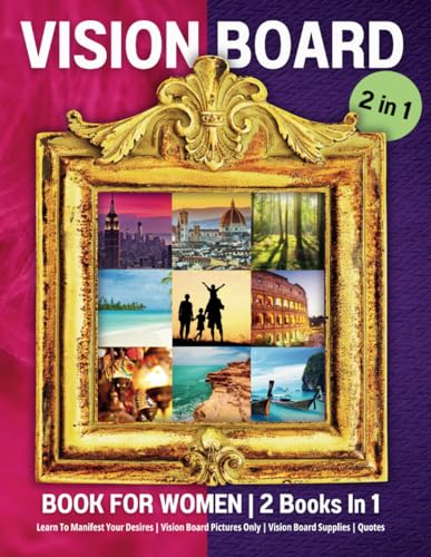 Vision Board Book For Women | 2 Books In 1 | Vision Board Pictures Only ...