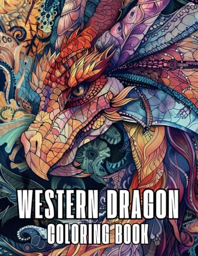 Western Dragon Coloring Book: A Coloring Adventure with Majestic Western Dragons by Paige ...