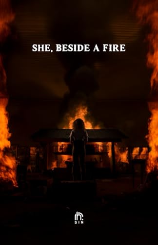 she, beside a fire book cover