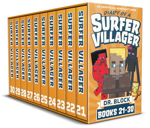 Diary of a Surfer Villager, Books 21-30: An Unofficial Gaming Adventure Series for Minecrafters