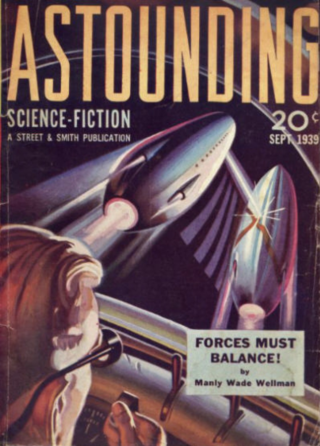 Astounding Science-Fiction, September 1939 - British edition book cover