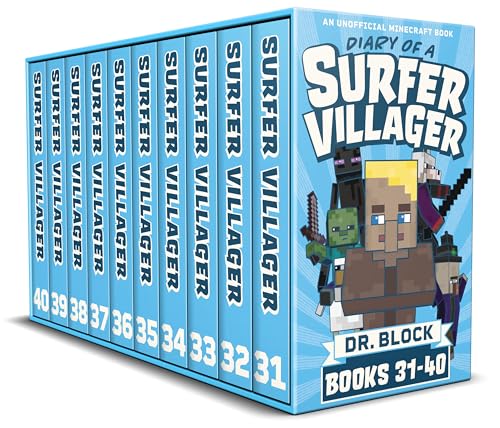 Diary of a Surfer Villager, Books 31-40: An Unofficial Gaming Adventure Series for Minecrafters
