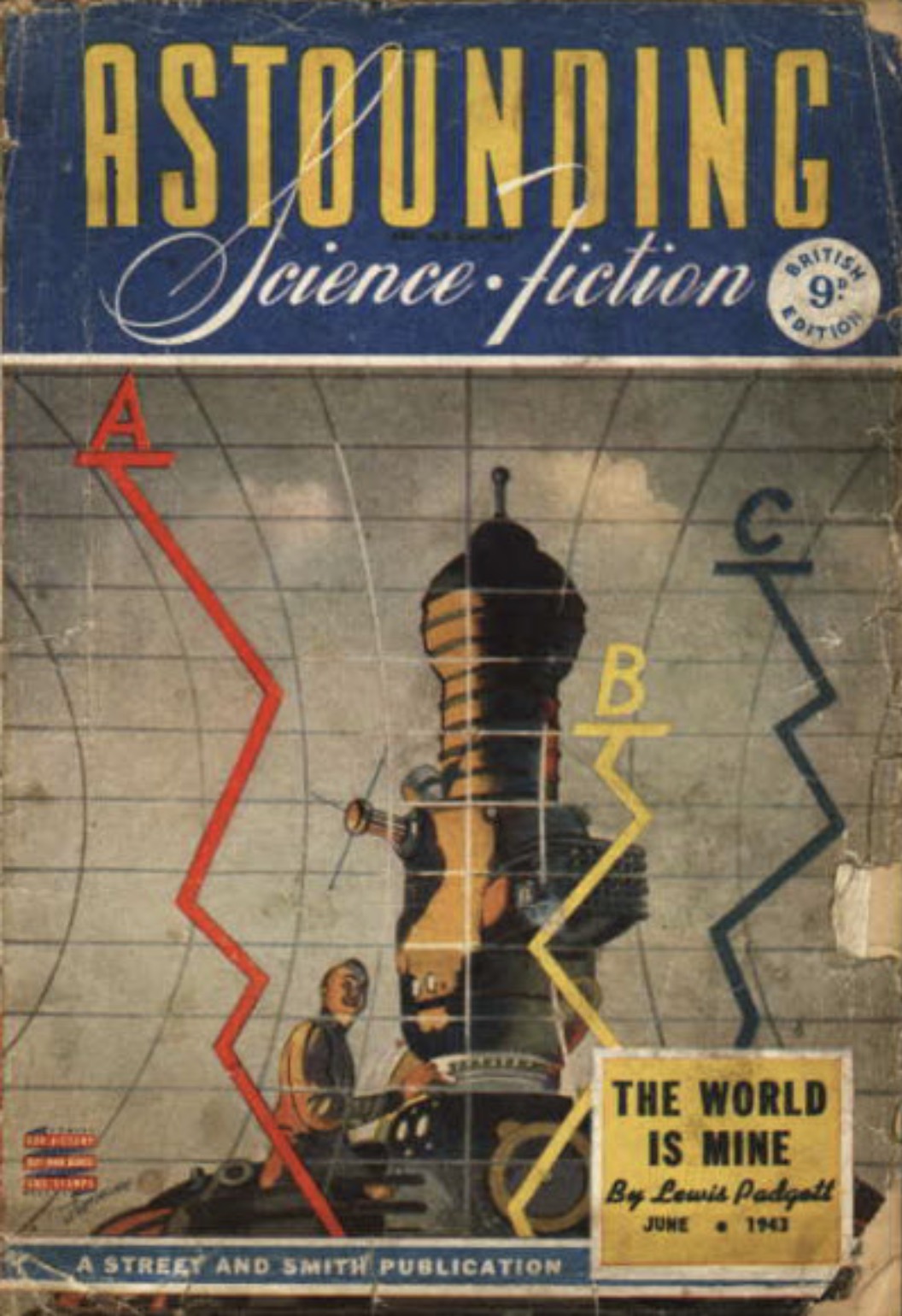 Astounding Science-Fiction, June 1943 - British edition book cover