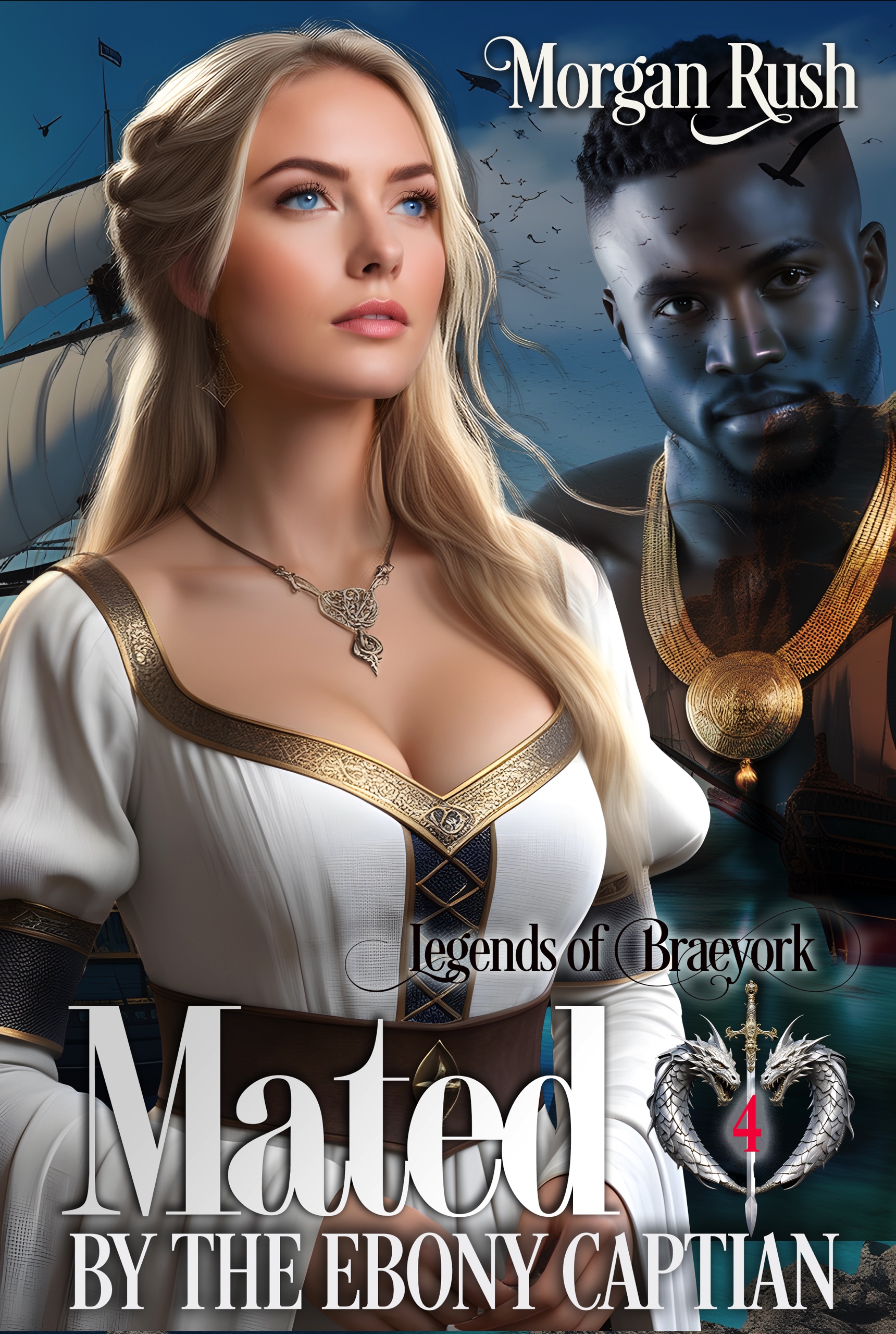 Mated by the Ebony Captain: Steamy Medieval Fantasy Romance