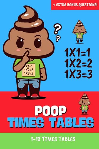 Poop Times Tables: Learn Multiplication Facts Fast, Elementary Math, Common Core, Ages 6-10, Grades 1 2 3 4