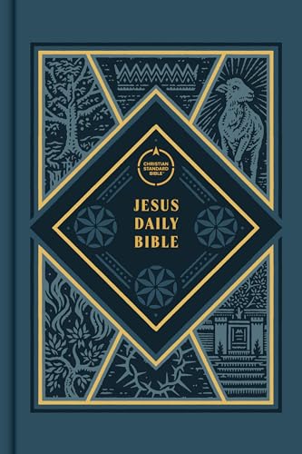 CSB Jesus Daily Bible, Hardcover, Guided 52-Week Reading Plan, Weekly Introductions, Weekly Summaries, Articles, Charts, Book Introductions, Easy-to-Read Bible Serif Type