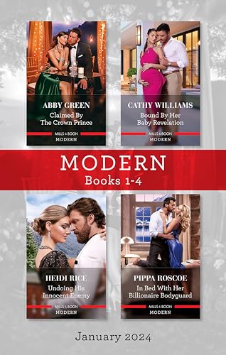 Modern Box Set 1-4 Jan 2024/Claimed By The Crown Prince/Bound By Her Baby Revelation/Undoing His Innocent Enemy/In Bed With Her Billionaire Bodygua