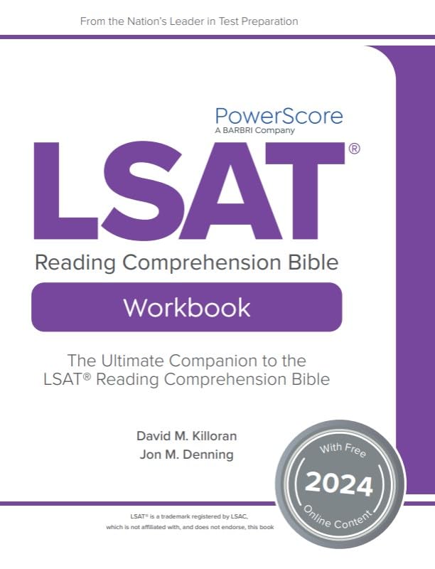 The PowerScore LSAT Reading Comprehension Bible Workbook 2024: Drills ...